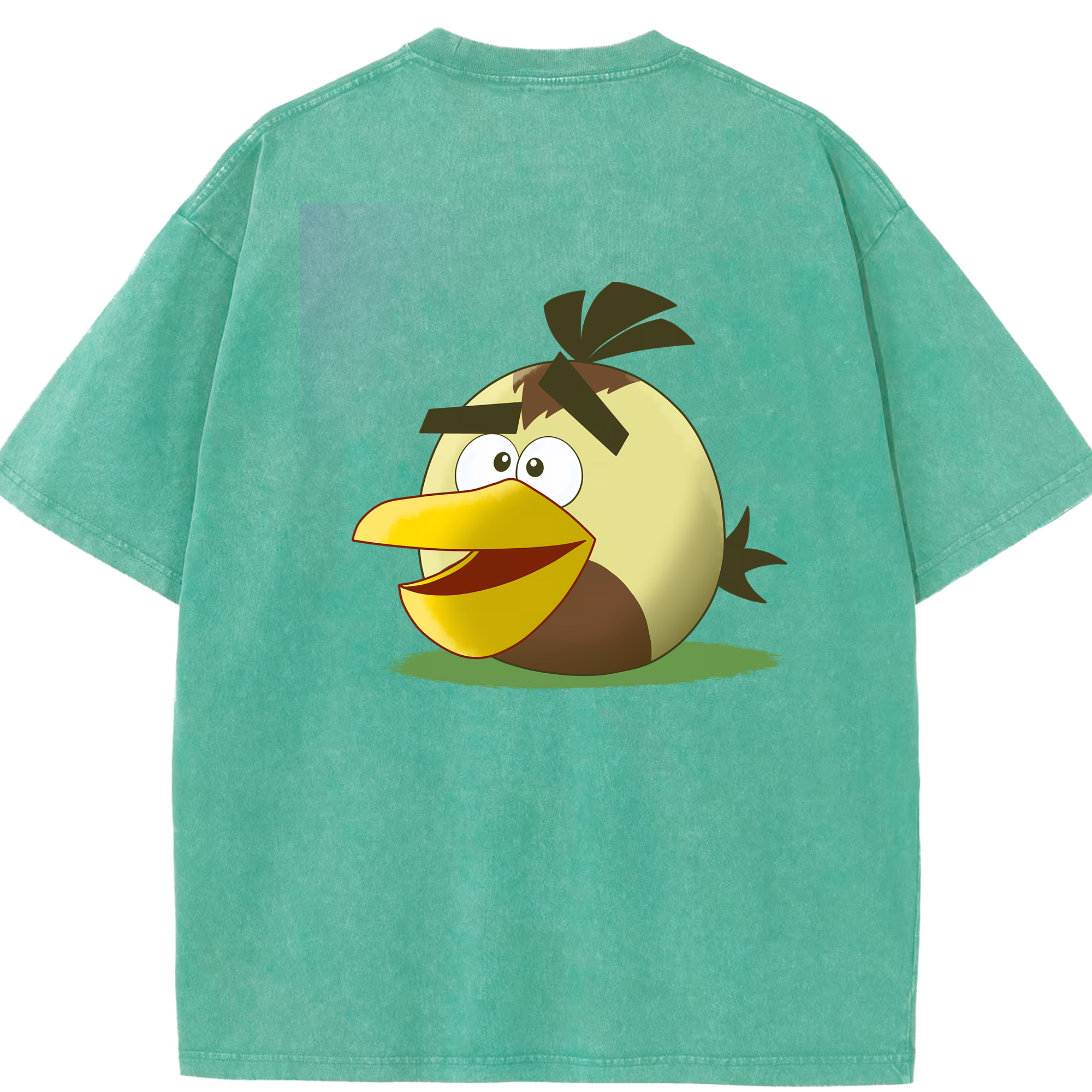 （画像用） Angry Birds アングリーバード 綿100% ヴィンテージ風 半袖Tシャツ（背面プリント）